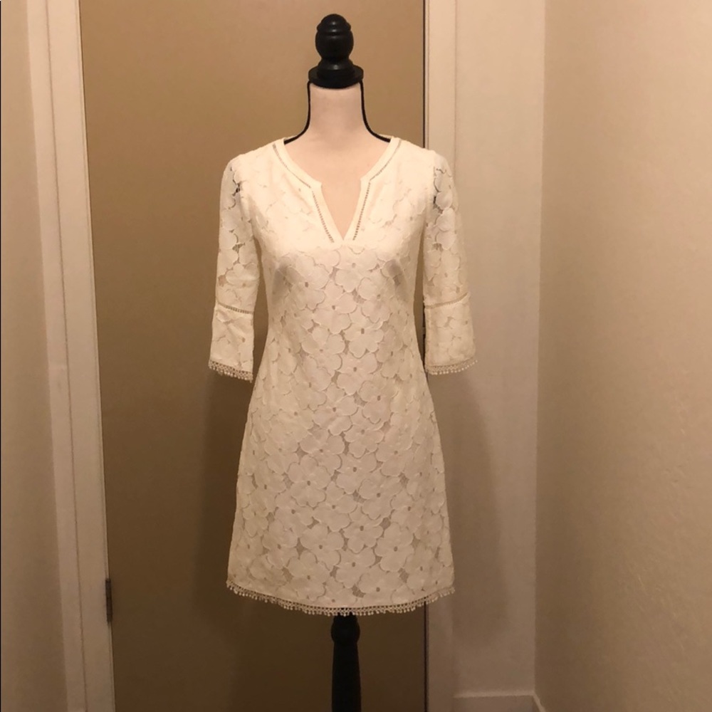 Nordstrom ivory white classy lace dress